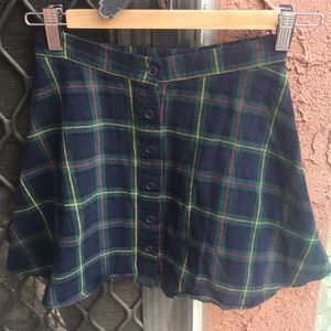 Gypsy Warrior Plaid Green Skirt